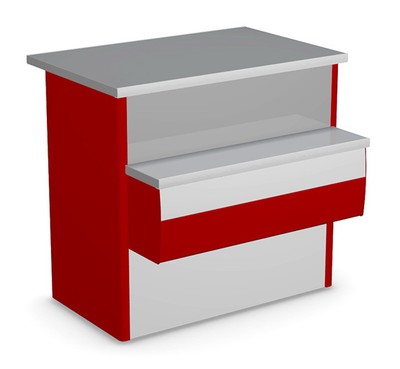 Расчетно-кассовый прилавок Айсберг Оптима Люкс-П 1,5