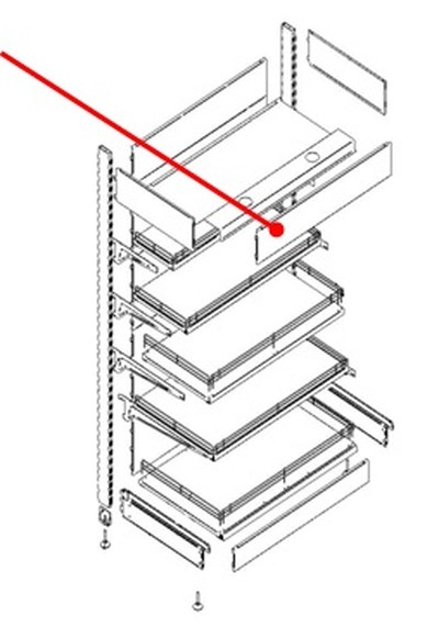 Панель фриза УВ синяя для стеллажа Марихолодмаш Купец