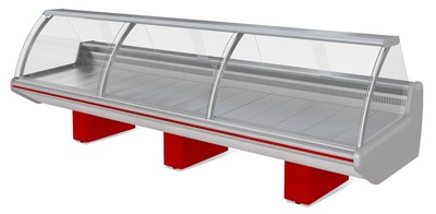 Холодильная витрина Парабель ВХС-2,5 (без боковин, ТРВ, две тумбы)