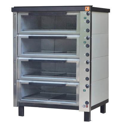Хлебопекарная печь ХПЭ-750/500.44 Люкс Н/Ж (стекл. дверки)