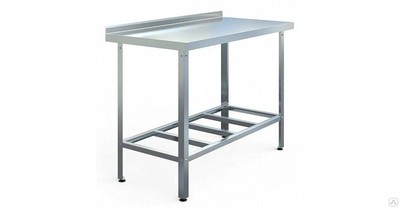 Стол производственный Финист СПЛ (1000х600х850) борт, полка-решетка и каркас оцинк.