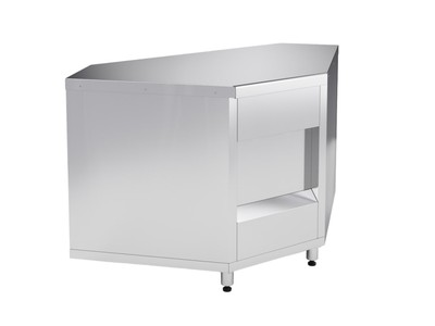 Прилавок угловой Марихолодмаш ШЕФ ПУ90-В (внутренний угол 90" без направляющих )