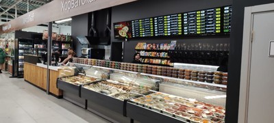 Холодильная витрина Айсберг Атико-СП 1,3 (с подтоварником)