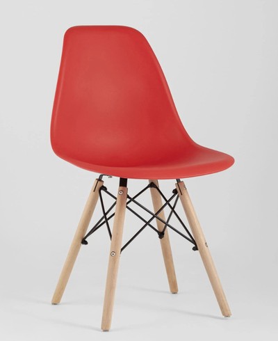 Стул барный Eames Style DSW красный x4