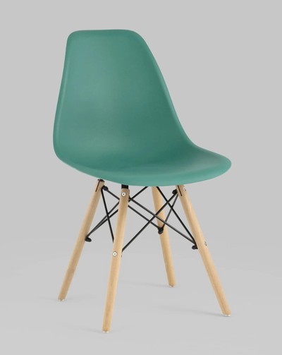 Стул барный Eames Style DSW серо-зеленый x4
