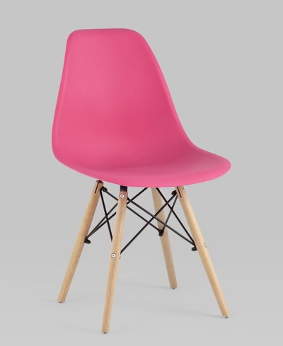 Стул барный Eames Style DSW маджента x4