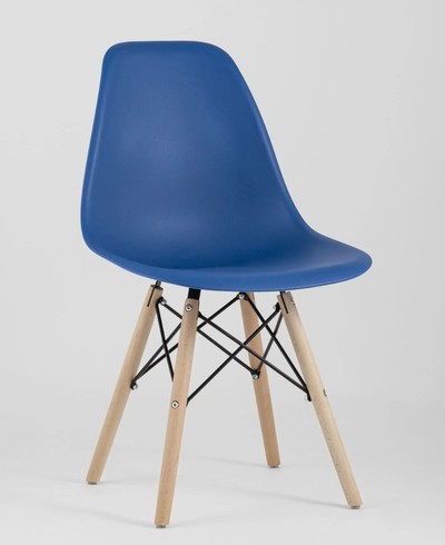 Стул барный Eames Style DSW синий x4