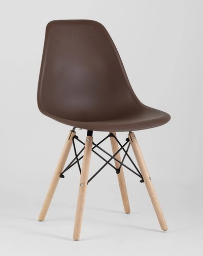 Стул барный Eames Style DSW коричневый x4