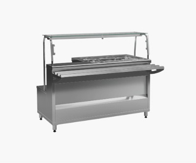 Прилавок-мармит вторых блюд Марихолодмаш ШЕФ ПМВЭ15У универсальный