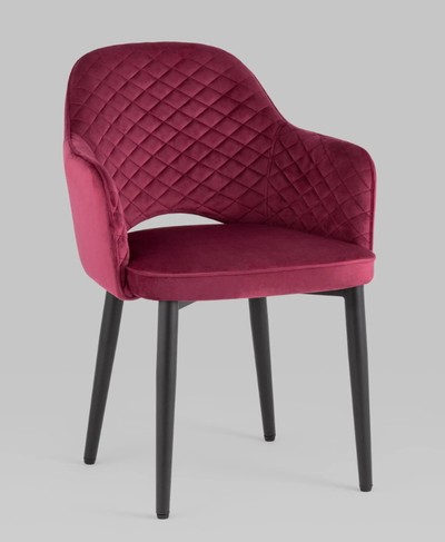 Стул офисный Венера диамант NEW, велюр бордовый