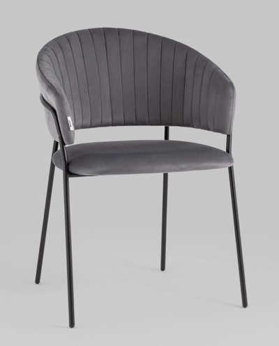 Стул кухонный Бруно велюр серый