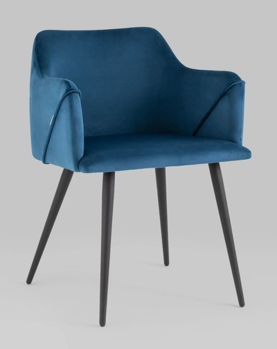 Стул кухонный Джоэл велюр синий