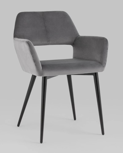 Стул кухонный Денди велюр серый