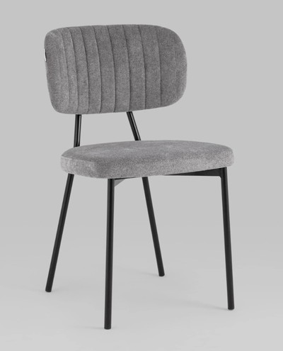 Стул кухонный Ханна велюр серый