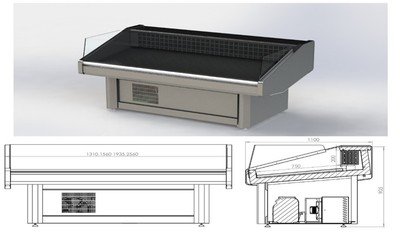 Холодильная витрина Kifato Корсика 1250 для рыбы