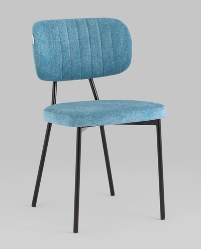 Стул кухонный Ханна велюр синий