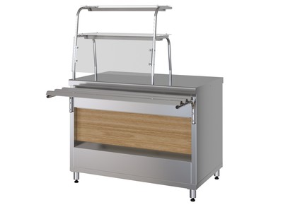 Прилавок нейтральный с полками Марихолодмаш ШЕФ ПНП11