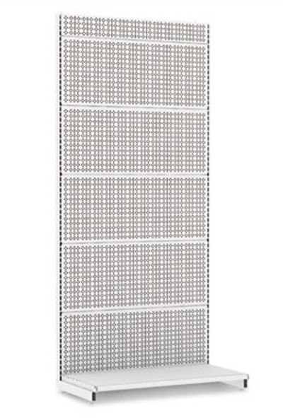 Пристенный перфорированный стеллаж для магазина Eco Line L=1250