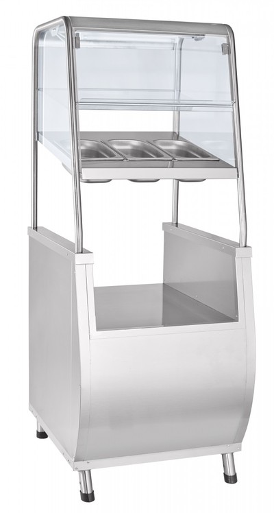 Прилавок для столовых приборов Премьер ПСПХ-70Т с хлебницей