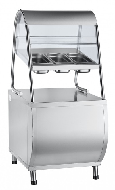 Прилавок для столовых приборов Abat ПСПХ-70М с хлебницей (630 мм)