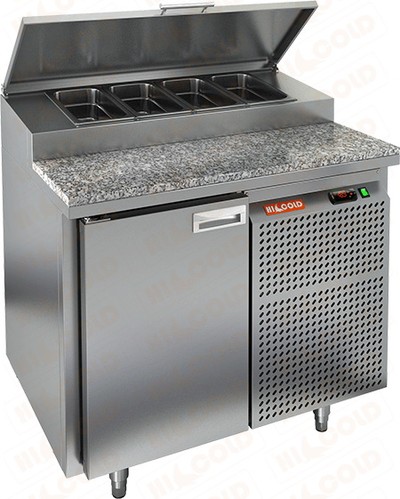 Стол холодильный для пиццы HiCold PZ2-1/GN (каменная столешница)