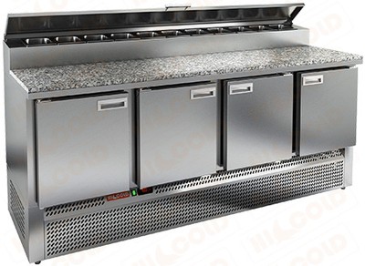 Стол холодильный для пиццы HiCold PZE2-1111/GN (каменная столешница)