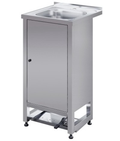 Рукомойник с педальным приводом, с бортом 500х500х850мм (сварная конструкция)