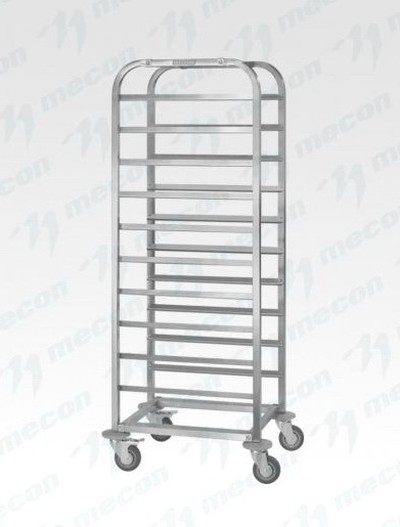 Тележка-шпилька для подносов 400-450х360 ТШПп Profi Inox 510х380х1800