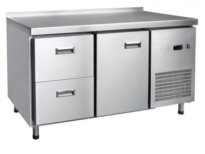 Стол холодильный Abat СХС-70-01 с бортом (дверь, ящики 1/2)