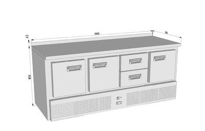 Стол холодильный Finist СХСн-700-3/2