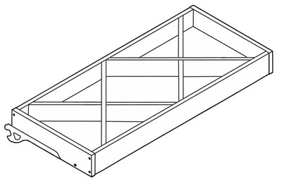 Полка из ЛДСП с разделителями под углом G=450 H=65 L=1000 для стеллажа Криспи Praktisch