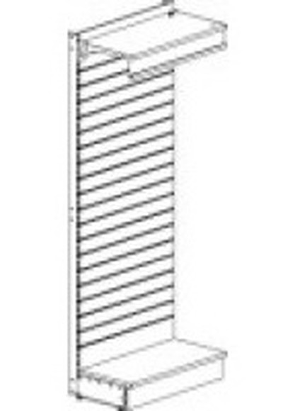 Стеллаж Praktisch торговый с экономпанелью и навесом с подсветкой L=1000 H=2350