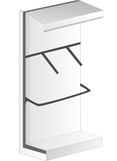 Стеллаж Praktisch торговый с навеской Н=2350 L=1000