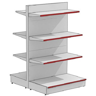 Стеллаж Praktisch торговый островной L=1250 Н=1650