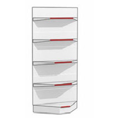 Стеллаж Praktisch торговый угла внутреннего H=2300