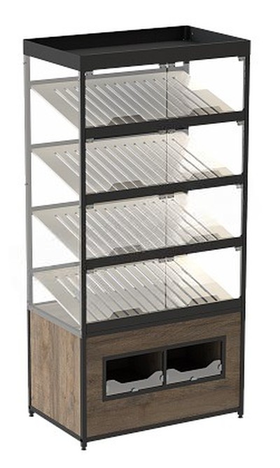 Стеллаж для хлеба Нордика 600х980 мм h 2000 мм Дуб Самдал