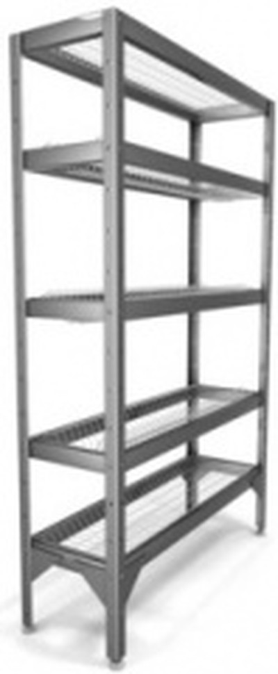 Стеллаж кухонный с полками для тарелок СТ-1,6*12/5 (оц.)