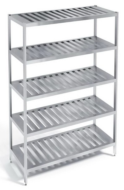 Стеллаж кухонный с полками под стаканы СР-1,8*16/5 (оц.)