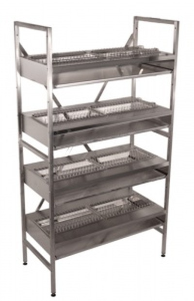 Стеллаж кухонный модульный с сушками для тарелок СМС-12/4Н