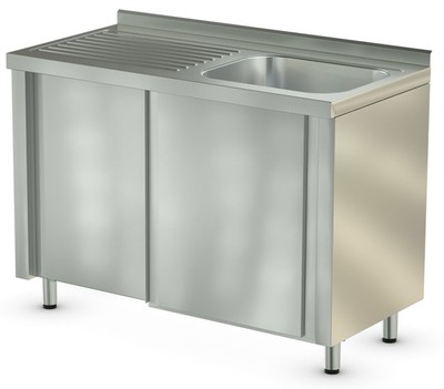 Стол технологический с ванной СТМ-1/1200/600 (ванна справа)