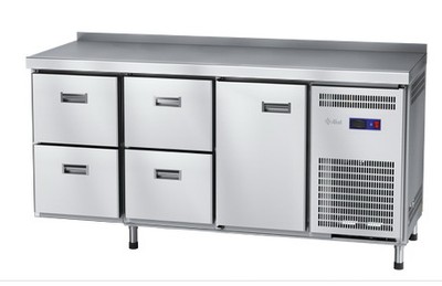 Стол холодильный Abat СХС-70-02 с бортом (дверь, ящики 1/2, ящики 1/2)