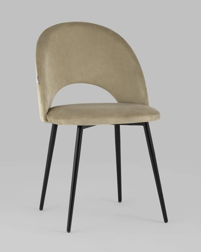 Стул Меган велюр пыльно-голубой