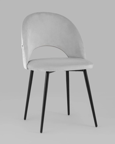 Стул Меган велюр светло-серый