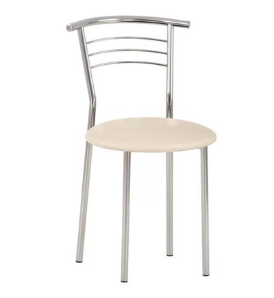 Стул Амулет с мягким сиденьем (окрашенный каркас, каркас Бежевый глянец, обивка экотекс 3001)