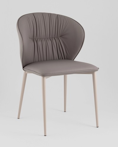 Стул обеденный Deia серая экокожа серые ножки