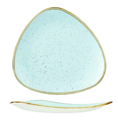 Тарелка десертная треугольная Churchill Stonecast 19,2 см (голубая) 