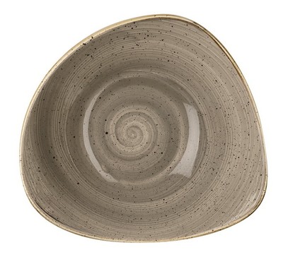 Тарелка десертная треугольная Churchill Stonecast 19,2 см (серая) 