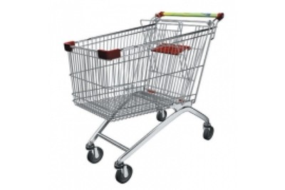 Тележка покупательская AT-240SR - с детским сиденьем, красный пластик