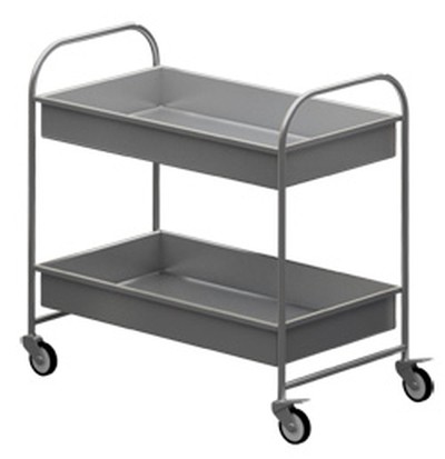 Тележка для сбора грязной посуды ТП-2П (с бортом 90 мм)