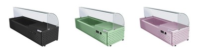 Настольная холодильная витрина ToppingBox НХВсм-3 (с моллированным стеклом)